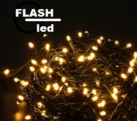 300 λαμπάκια LED all flash επεκτεινόμενα με μετασχηματιστή & πράσινο καλώδιο IP44-θερμό λευκό ΧΡΙΣΤΟΥΓΕΝΝΙΑΤΙΚΟΣ ΔΙΑΚΟΣΜΟΣ