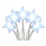 Χριστουγεννιατικα Λαμπακια - 10 λαμπάκια  LED αστέρια με διάφανο καλώδιο IP20- ψυχρό φως Λαμπάκια LED με Μπαταρίες