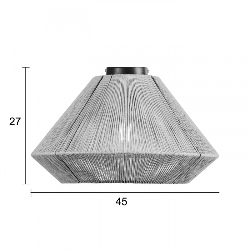 Φωτιστικό μονόφωτο οροφής σχοινί natural Ε27 Φ45 Arkolight Πλαφονιέρες Οροφής - σποτ