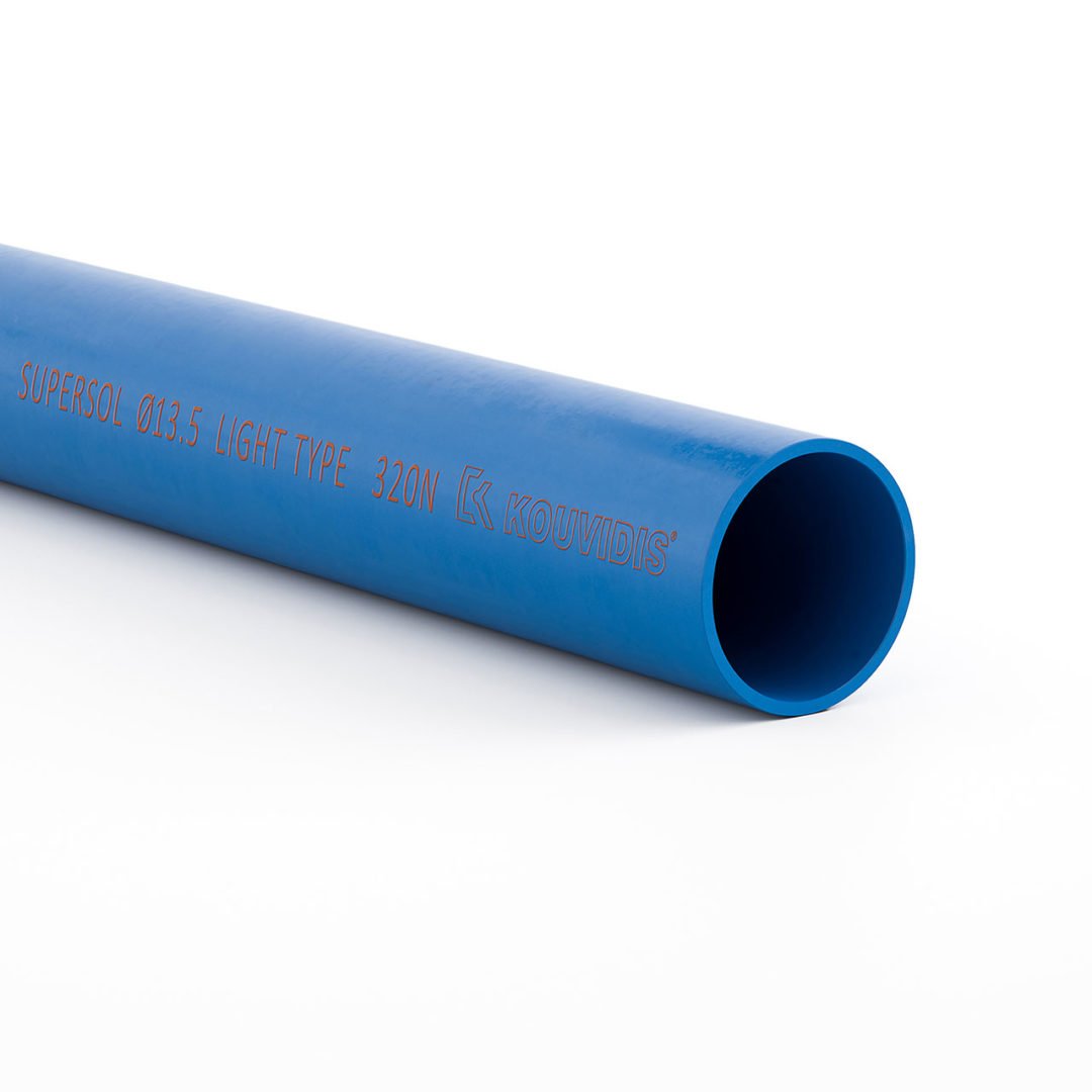 Σωλήνας ευθύγραμμος πλαστικός Supersol Ø11mm μπλε Χωνευτών Εγκαταστάσεων