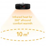 Θερμαντήρας υπερύθρων οροφής με φωτισμό LED 1500W & τηλεχειριστήριο IR1550SC TROTEC Σόμπες Εξωτερικού Χώρου