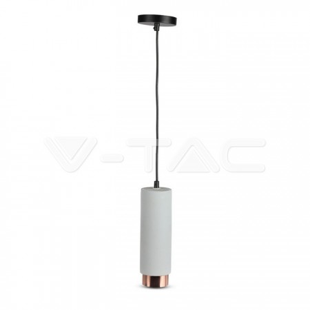 Κρεμαστό Φωτιστικό Οροφής Γύψινο  1 x GU10 Ø250 x 80mm Λευκό & Ροζ Χρυσό VT-864 V-TAC