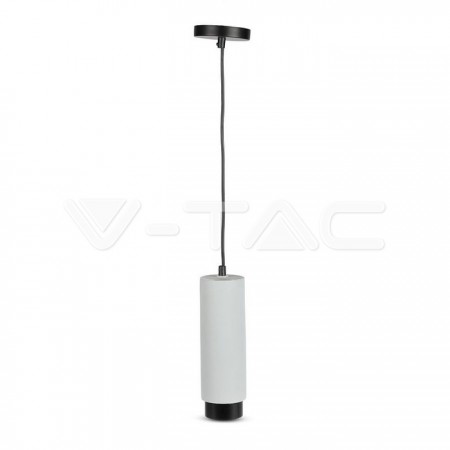 Κρεμαστό Φωτιστικό Οροφής Γύψινο  1 x GU10 Ø250 x 80mm Λευκό & Μαύρο VT-864 V-TAC