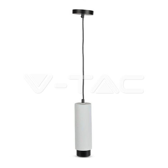 Κρεμαστό Φωτιστικό Οροφής Γύψινο  1 x GU10 Ø250 x 80mm Λευκό & Μαύρο VT-864 V-TAC Κρεμαστά Φωτιστικά
