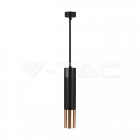 Κρεμαστό Φωτιστικό Οροφής  1 x GU10  D:60x300mm Μαύρο & Χρυσό VT-977 V-TAC