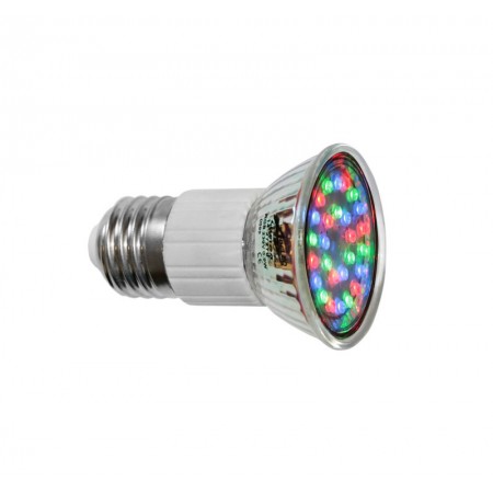 LED ΛΑΜΠΑ E27 27LED 0.8W 230V RGB