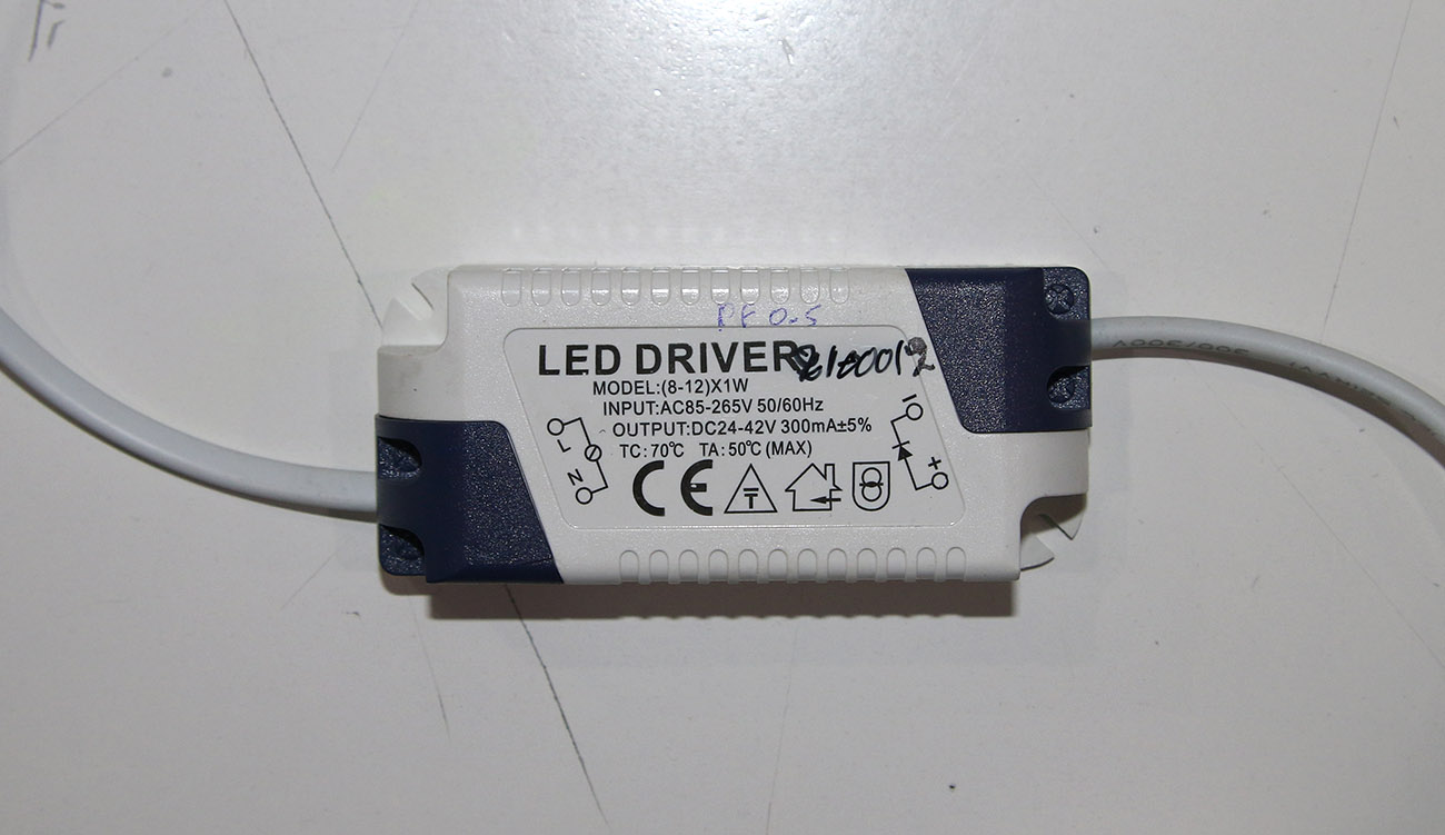 ΤΡΟΦ.ΦΩΤ.LED 12W Output 32-42VDC 300mA PF>0.5 ΦΙΣ ΠΛΑΚΕ 