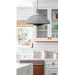 Φωτιστικό Κουζίνας Φθορίου Γυαλί Αμμοβολή Σχέδιο Ακτίνες με Ξύλινο Πιατάκι & 2 Λάμπες 32W + 40W ARlight Κρεμαστά Φωτιστικά