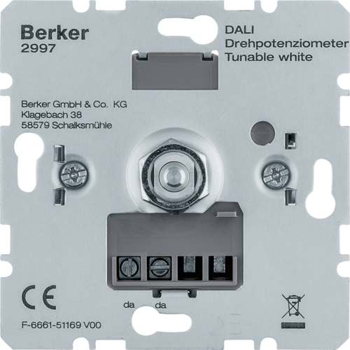 Berker ΡΥΘΜΙΣΤΗΣ ΦΩΤΙΣΜΟΥ DALI TUNABLE WHITE berker S.1