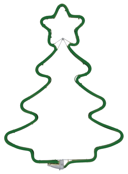 Σταθερό Φωτιζόμενο Δέντρο Με Φωτοσωλήνα Πράσινο με 60Led 44 x 58cm IP44 ΧΡΙΣΤΟΥΓΕΝΝΙΑΤΙΚΟΣ ΔΙΑΚΟΣΜΟΣ