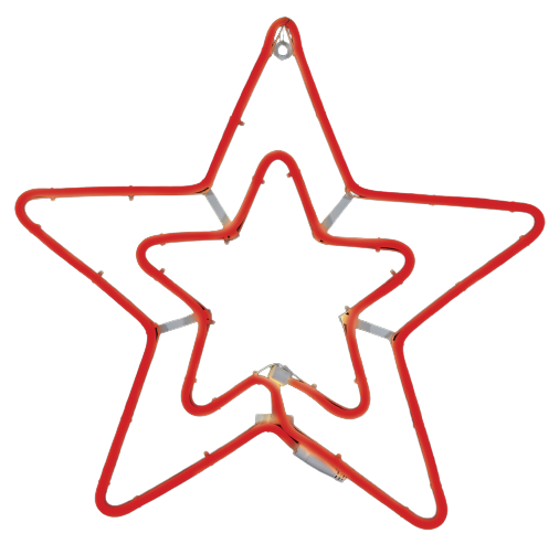 Σταθερό Φωτιζόμενο Αστέρι Με Φωτοσωλήνα Κόκκινο με 60Led Ø55cm IP44 ΧΡΙΣΤΟΥΓΕΝΝΙΑΤΙΚΟΣ ΔΙΑΚΟΣΜΟΣ