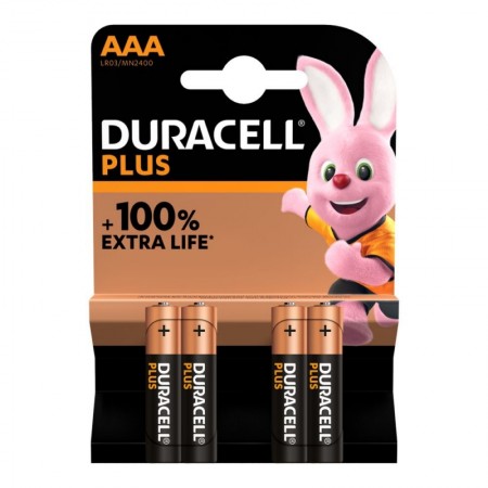 Μπαταρία AAA Duracell LR03 MN2400 1.5V  Plus 100% Extra Life