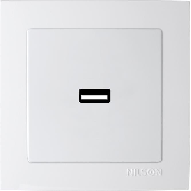 Λευκή πρίζα USB NILSON NILSON