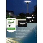 Ηλιακα φωτιστικα πλατειας - Ηλιακό Φωτιστικό Πλατείας  45W  Pallas Quad Ηλιακά Φωτιστικά Δρόμου