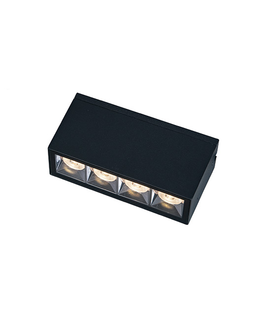 Προσαρμοζόμενο Φωτιστικό LED 4x2.5W 3000K IP54 12ºE250-12D  - Σκούρο Γκρι  Σποτ  Στεγανά